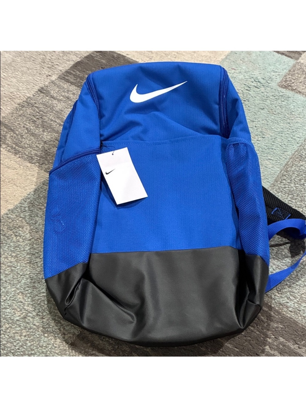 Nike Blue and Black Swoosh Backpack